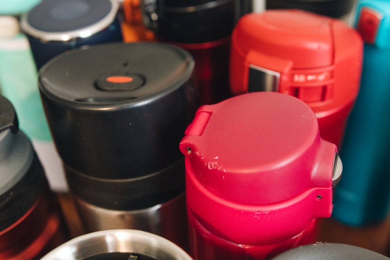dents and scuffs on travel mugs